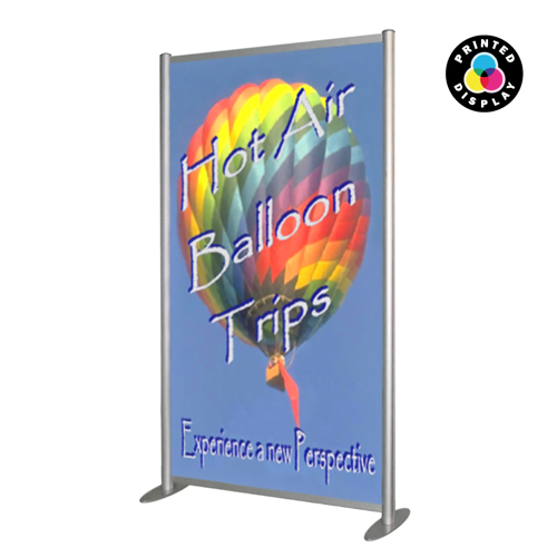 SF2A: Printed sign panels in free standing aluminium frame - wide