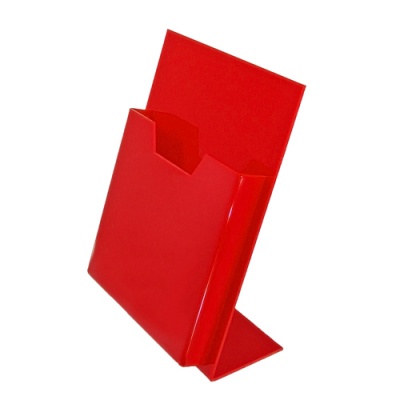 Leaflet dispensers in coloured acrylic